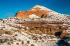 USA, New Mexico, Gallup, Red Rock Park. Sunrise on mountain in winter. Art Print